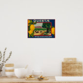 Poster Questa Lemon LabelCorona, CA (Cuisine)