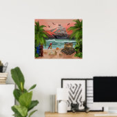 POSTER QUESTE AU TRÉSOR DES PIRATES (Bureau à domicile)