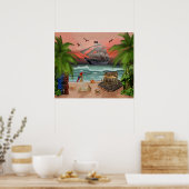 POSTER QUESTE AU TRÉSOR DES PIRATES (Cuisine)