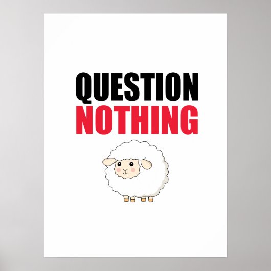 Poster Question Aucun mouton (Devant)