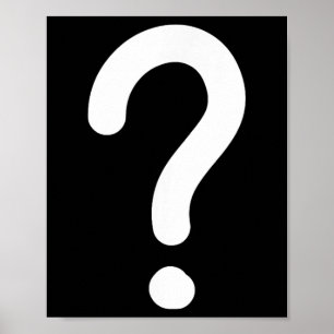 Poster Question Mark, Drôle, Blague, Sarcastique, Famille