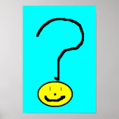 Poster Question souriante Mark Emoji Art numérique par En (Devant)