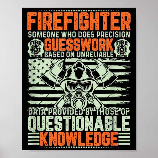 Poster Questionable Knowledge Fireman Gift Proud Firefigh (Devant)