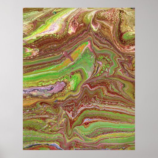 Poster Questions 1 Wild Green Maroon Art Print (Devant)