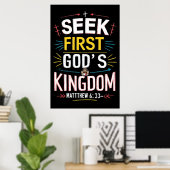 Poster Quête Divine : Poursuivre le royaume des dieux (Bureau à domicile)