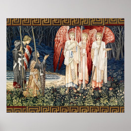 Poster Quête du Graal Saint,Vision des Anges à Perceval (Devant)