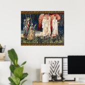 Poster Quête du Graal Saint,Vision des Anges à Perceval (Bureau à domicile)