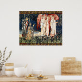 Poster Quête du Graal Saint,Vision des Anges à Perceval (Cuisine)