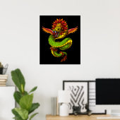 Poster Quetzalcoatl Aztec Dieu (Bureau à domicile)