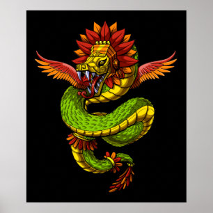 Poster Quetzalcoatl Aztec Dieu
