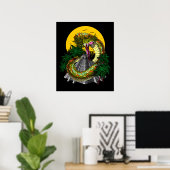Poster Quetzalcoatl Aztec Dieu Maya Pyramide serpent (Bureau à domicile)