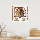 Poster Quetzalcoatl et Mictlantecuhtli (Cuisine)