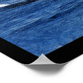 Poster Queue de baleine bleue et crème et toile d'art mar (Coin)