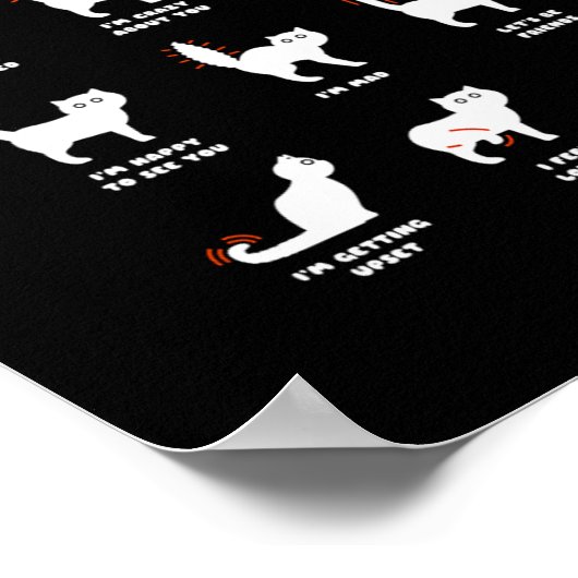 Poster Queue de chat Parler Chat Kitten Meow Animal (Coin)