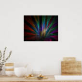 Poster queue de paon colorée (Cuisine)