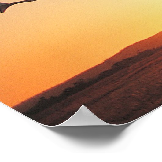 Poster Queue du soleil levant - Airbus A320 (Coin)