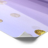 Poster Queue noire Unicorne violette rose (Coin)
