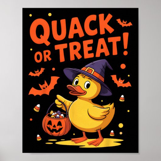 Poster Queue Ou Traiter Drôle Canard En Caoutchouc Hallow (Devant)