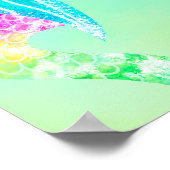 Poster Queues de sirène de plage Anniversaire de enfant b (Coin)