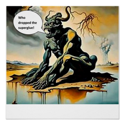 Poster Qui a laissé tomber la colle forte (Devant)