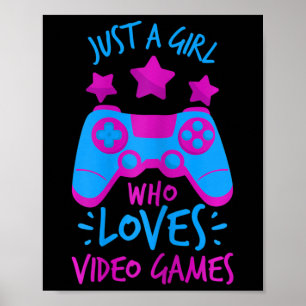Poster Qui Aime Jeux Vidéo Jeu T Chemises Pour Filles Fem