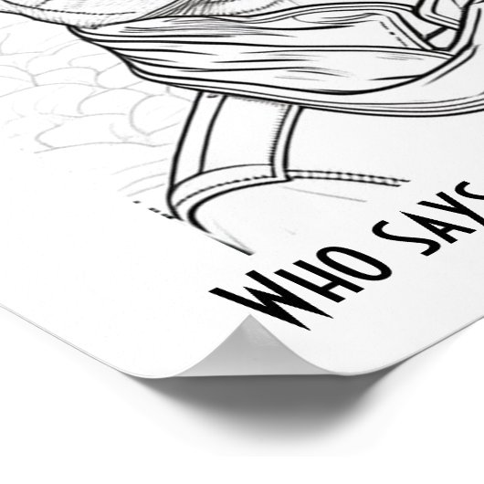 Poster Qui dit que les chats ne peuvent pas atteindre le  (Coin)