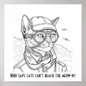 Poster Qui dit que les chats ne peuvent pas atteindre le  (Devant)