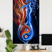 Poster Qui est le feu, qui est l'eau (Bureau à domicile)