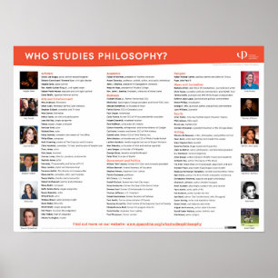 Poster Qui étudie la copie d'affiche de philosophie
