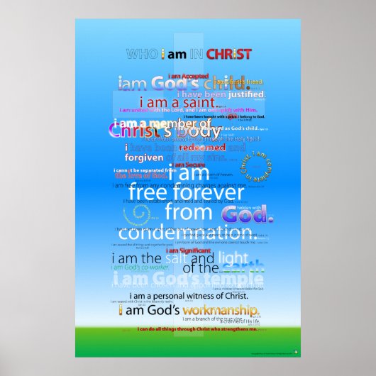 Poster Qui je suis en Christ (Devant)