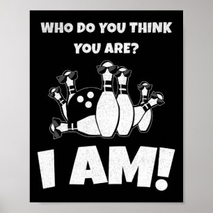 Poster Qui Pensez-Vous Être Je Suis Drôle Vintage Clic B