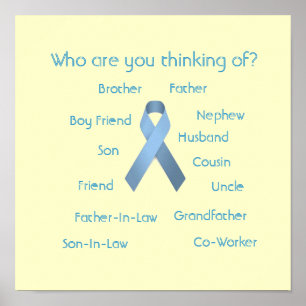 Poster Qui sont vous pensant au ruban bleu
