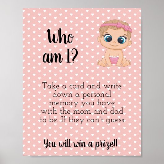 Poster Qui suis-je ? Bébé fille (Devant)