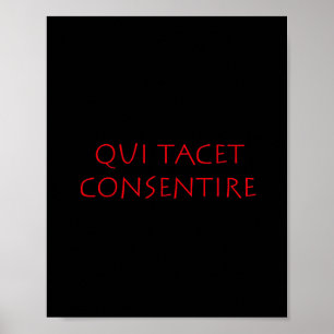 Poster Qui tacet consentière