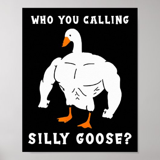 Poster Qui Vous Appelez Silly Goose Funny Gym meme (Devant)
