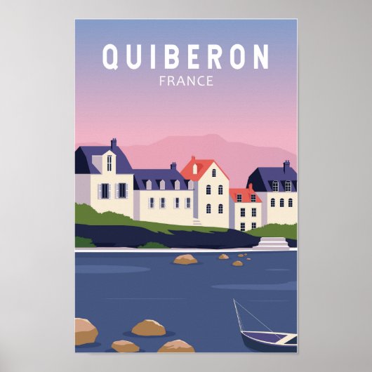 Poster Quiberon France Travel Art Vintage (Devant)