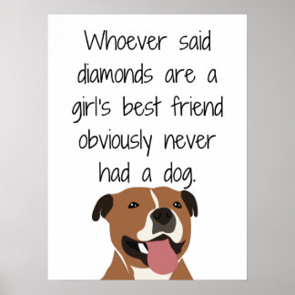 Poster Quiconque a dit que les diamants sont une fille me