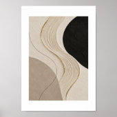 Poster Quiet Current | Minimal Abstract Plaster Art Print (Devant)