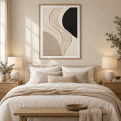 Poster Quiet Current | Minimal Abstract Plaster Art Print