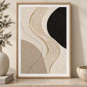 Poster Quiet Current | Minimal Abstract Plaster Art Print