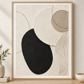 Poster Quiet Orbit | Minimal Abstract Plaster Art Print