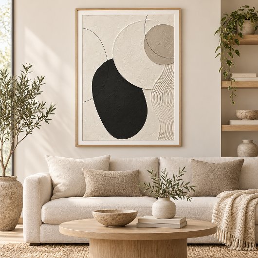 Poster Quiet Orbit | Minimal Abstract Plaster Art Print