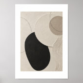 Poster Quiet Orbit | Minimal Abstract Plaster Art Print (Devant)