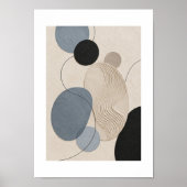 Poster Quiet Passage | Minimal Abstract Plaster Art Print (Devant)