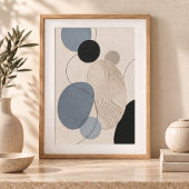 Poster Quiet Passage | Minimal Abstract Plaster Art Print