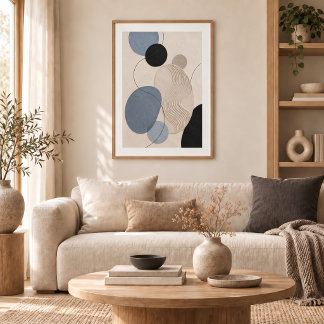 Poster Quiet Passage | Minimal Abstract Plaster Art Print