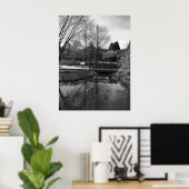 Poster Quiet Waters Monochrome Landscape (Bureau à domicile)