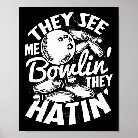 Poster Quilles de bowling Spare Strike 1 (Devant)