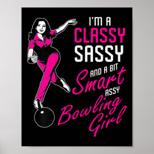 Poster Quilles de jeu de bowling drôle de bol Sports Perf