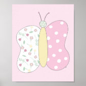 Poster Quilt Art Print Set: Butterfly Pink Gallery Wall (Devant)